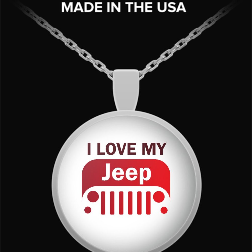 I Love My Jeep Pendant Necklace